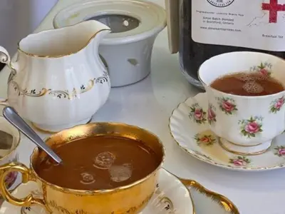A table set for afternoon tea