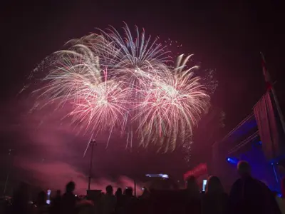 Evening fireworks on Canada Day