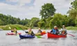 Group paddling on the Grand River